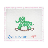 Green Floral Elephant Rocker