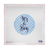 It's A Boy Gingham Round