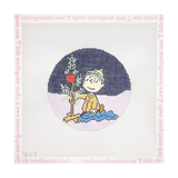 Peanuts "A Charlie Brown Christmas" Linus wrapping blanket around tiny tree
