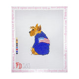 Yorkie in US Sweater