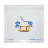 Blue Baby Bassinet with Bows