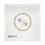Baby Pink Rattle with Garland