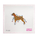Dog with Christmas Lights - Boxer