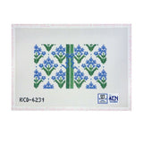 Blue Block Print Bow Acrylic Purse Insert