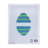 Pink, Blue, Green Striped Egg
