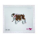Dog with Christmas Lights - Bulldog