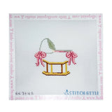Pink Baby Bassinet with Bows