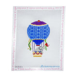 Blue and Purple Hot Air Balloon with Elephant