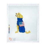 Golden Doodle in US Sweater