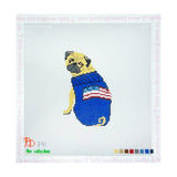 Pug in US Flag Sweater