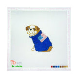 English Bulldog in US Sweater