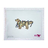 Dog with Christmas Lights - Golden Retriever