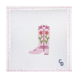 Pink Cowgirl Boot with Flower
