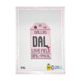 Dallas Love Retro Travel Tag
