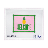 Pink Welcome Sign with Pineapple