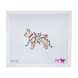 Dog with Christmas Lights - French Bulldog