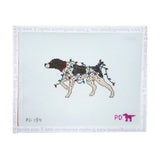Dog with Christmas Lights - German Pointer