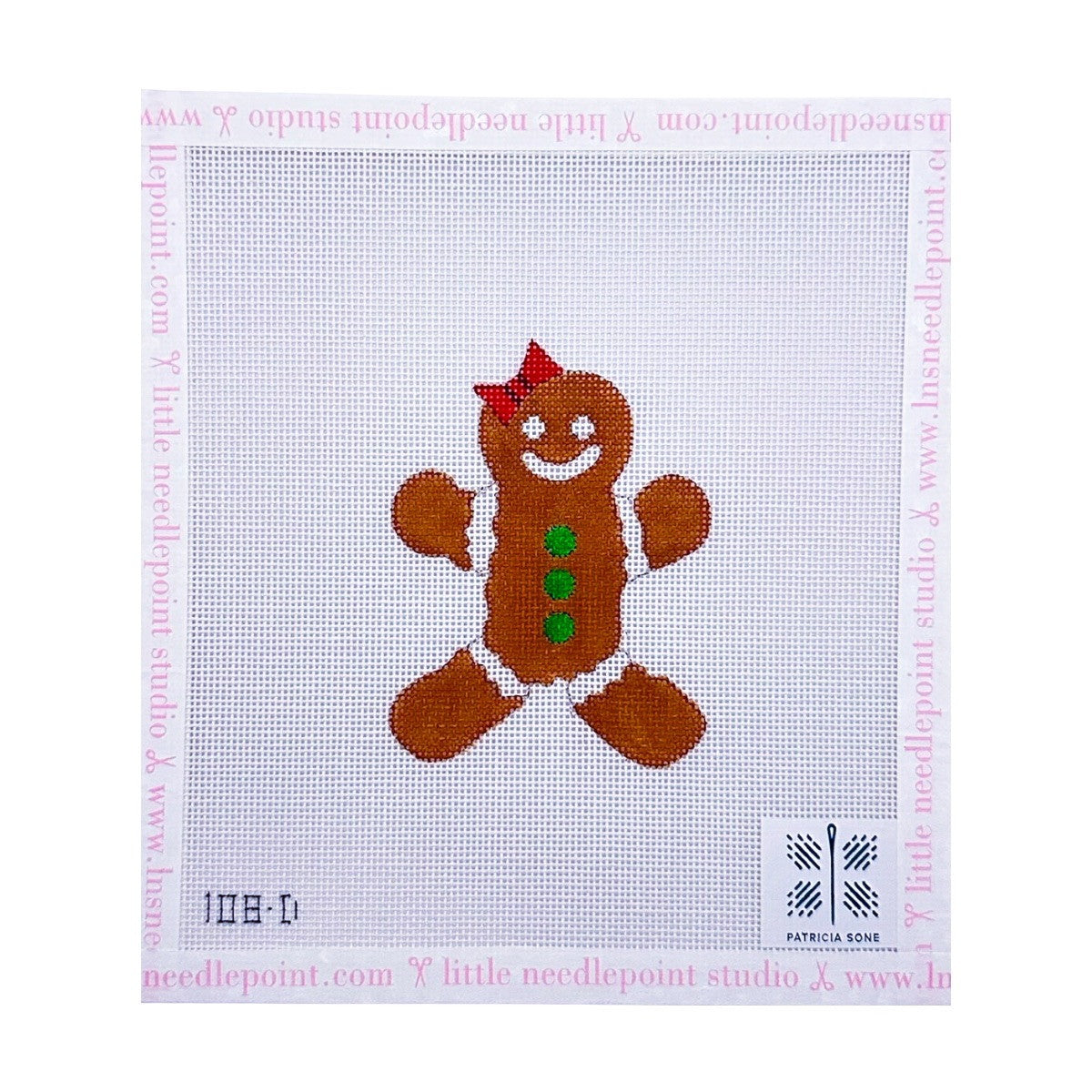 Gingerbread Lady Pattern Gingerbread Lady with Stitch Guide – Little Needlepoint Studio