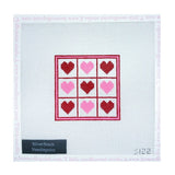 Tic Tac Toe - Pink and Red - Hearts with Heart Game Pieces