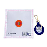 Navy Leather Blue Key Fob