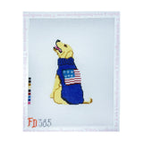Yellow Lab in US Sweater