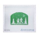 Mint Green Figure Skaters Silhouette