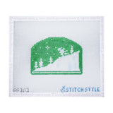 Mint Green Skier Silhouette