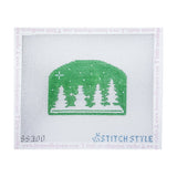 Mint Green Snowman Silhouette