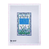 Something Blue Floral Bride Monogram Hanky Holder