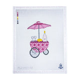 Pink Cane Rose Cart
