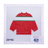 Red Pullover Monogram Sweater