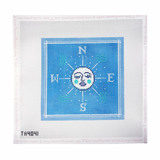 Blue and Turquoise Moon Compass