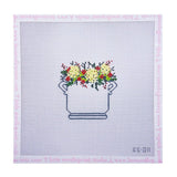 Holiday Floral Planter with Stitch and Alphabet Guide