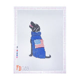 Black Lab with USA Sweater
